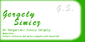 gergely simicz business card